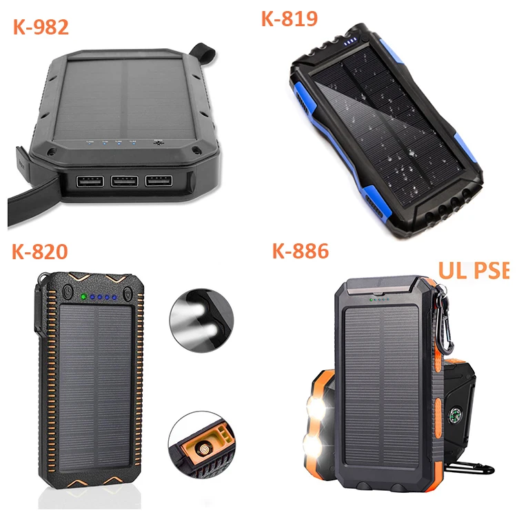 Outside Emergency Phone Charger 30000mah Monocrystalline Solar Power Bank Kit For Hiking - ANKUX.COM