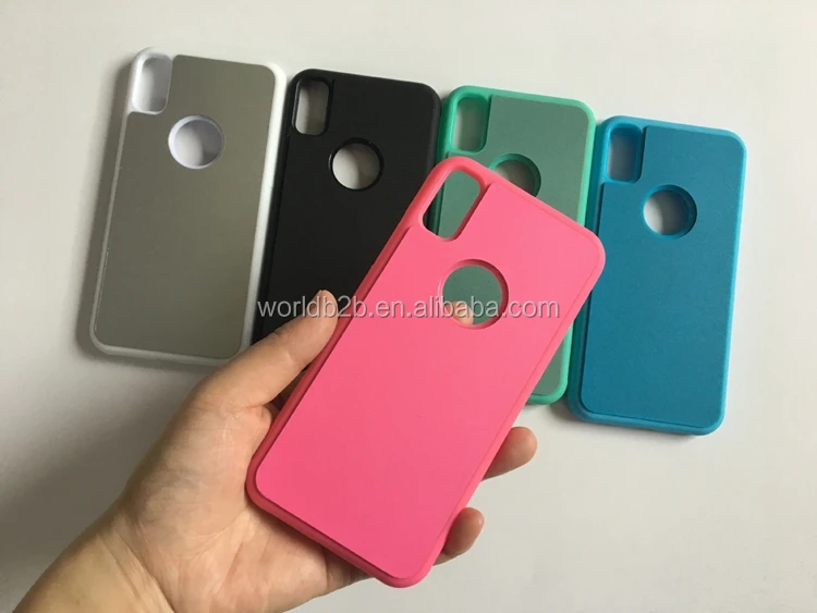 Magical Nano Sticky Anti Gravity Phone Case for iPhone Xs with Dust-proof Sticker