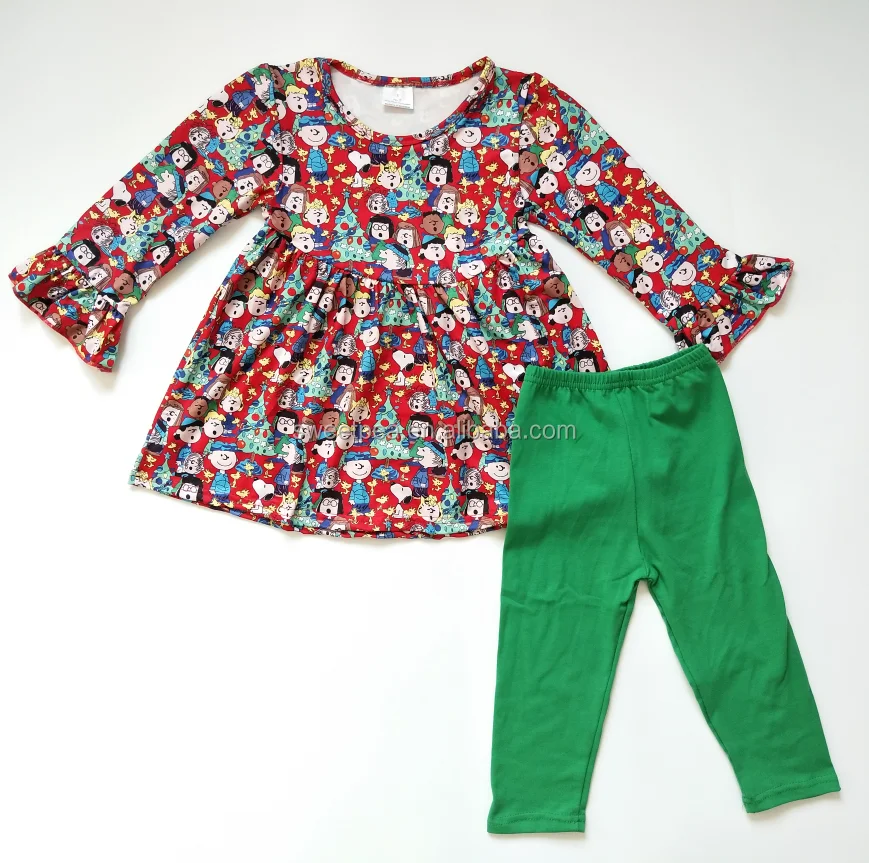Hot Sale Series Girls Kids Clothes Long Sleeve Set Wholesale Children's
