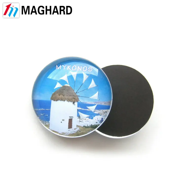 Hot Sale Customized Tourist Souvenir Dome Crystal Glass Fridge