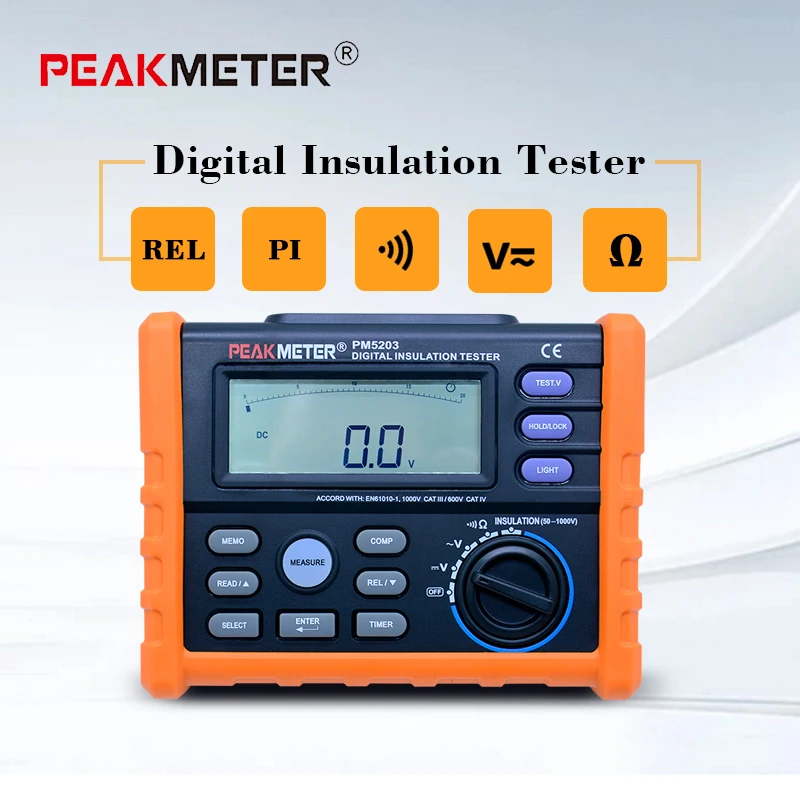 Pm5203 Digital Insulation Resistance Tester,1000v Megger Insulation