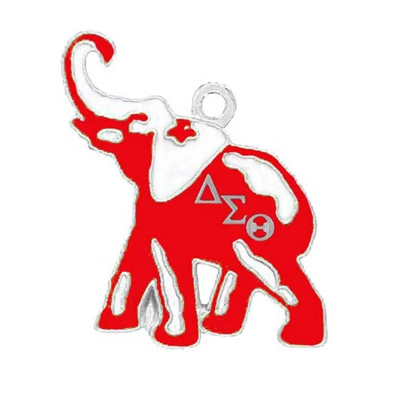 Online Sell Greek Sorority Charms Enamel Red Delta Elephant Diy Charms ...