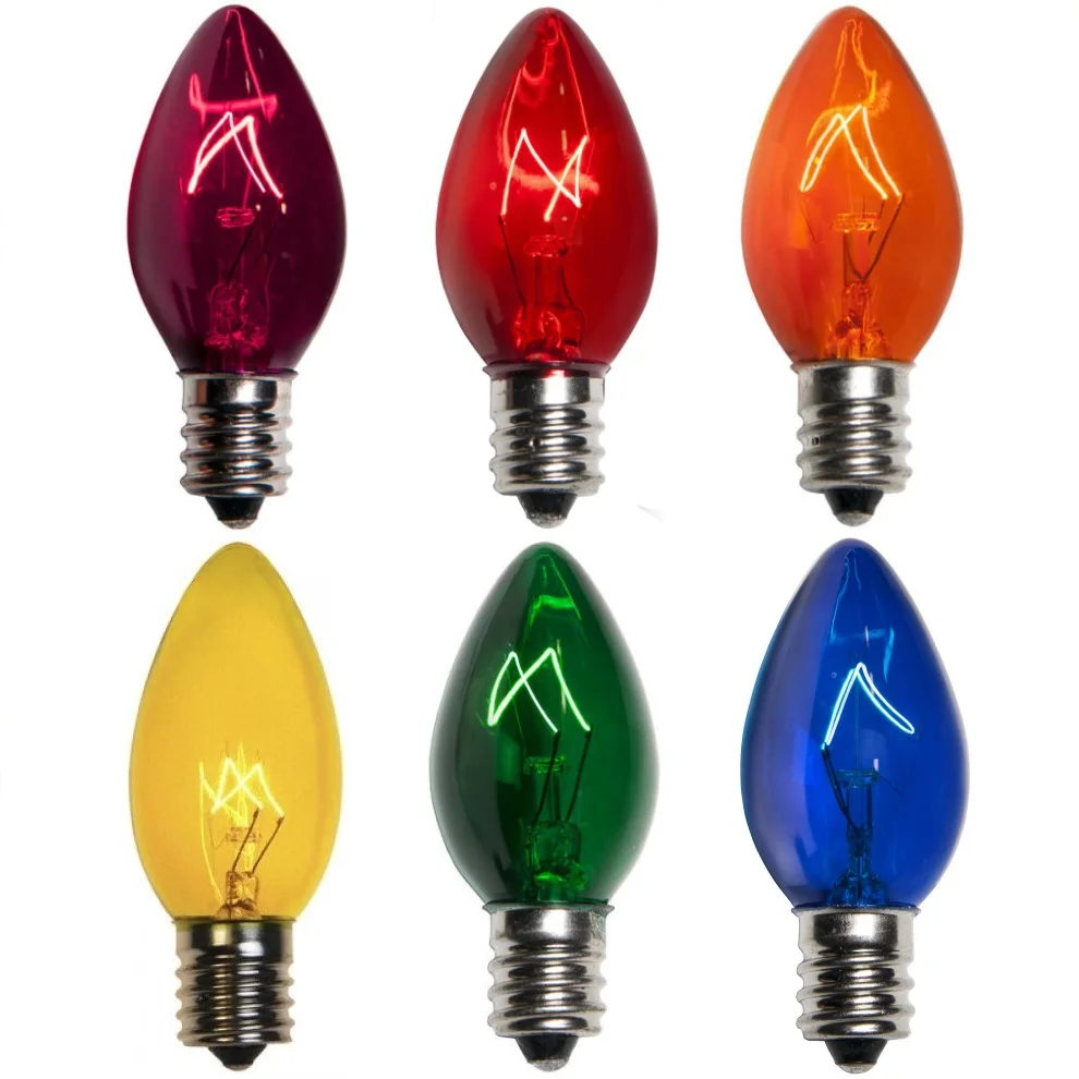 Any Color Steady Twinkle Indicator Bulbs C7 Replacement Lighting E12 Incandescent Light Bulb