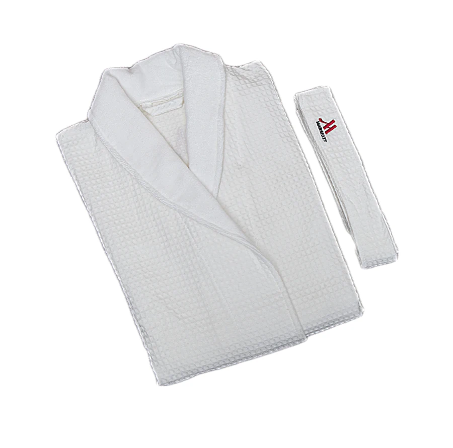 Customized Bathrobe Cotton Terry/velour Waffle/shawl Collar Unisex