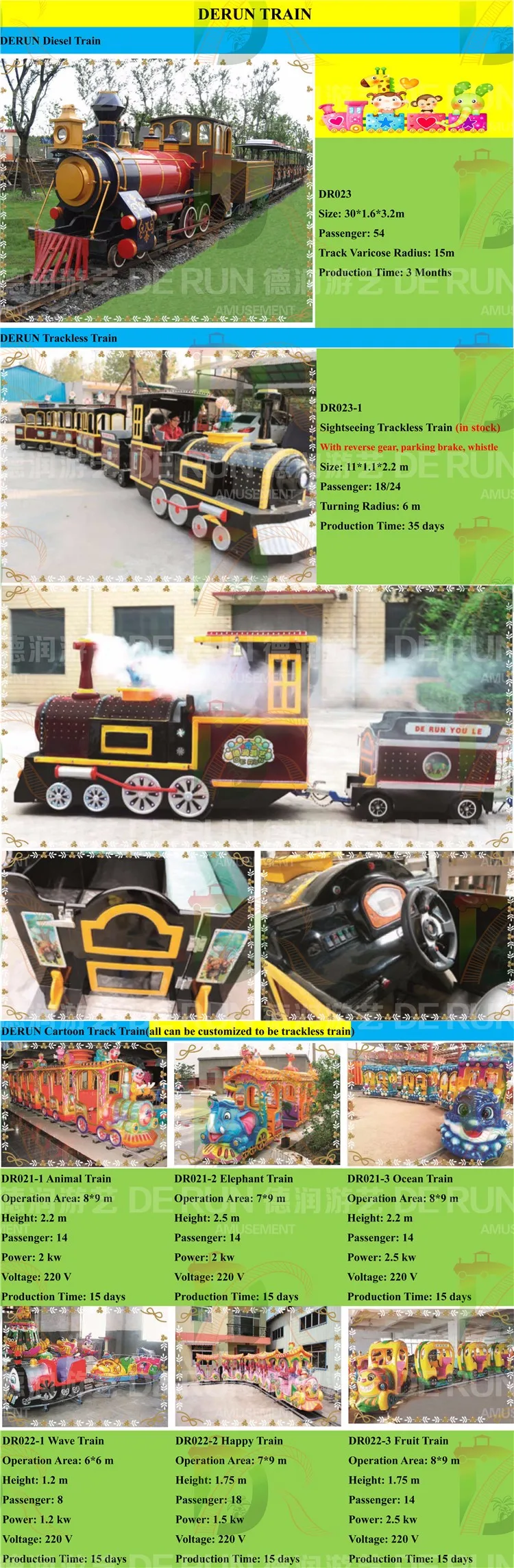 Newest Kids Outdoor Amusement Park Playground Equipment Trackless Train for Sale