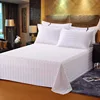 Chinese factory direct 100% cotton hotel used stripe flat sheet with cheap price