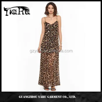 leopard long dress