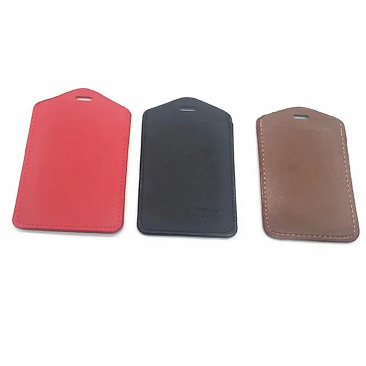 pu leather id card id badge business card badge holder metro