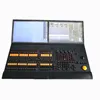 Professional grand ma2 dmx lighting controller with 2pcs 19inch touch screen display i7 cpu stage light console with fly case