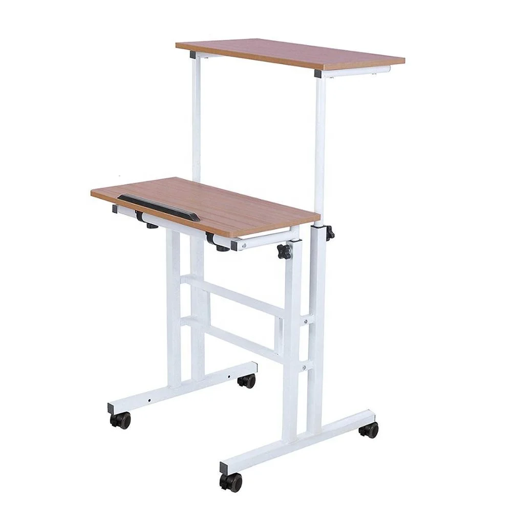 Стол для ноутбука на колесиках с регулировкой высоты