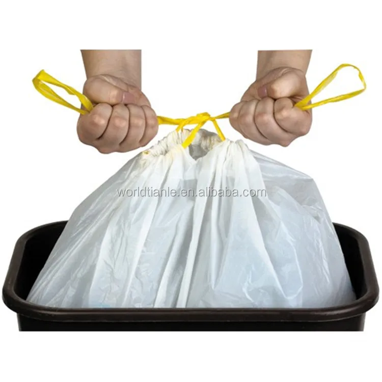 3mil Thick Heavy Duty 40l Drawstring Trash Bag Garbage Bags Buy