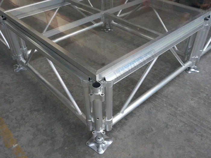 Aluminum dance stage deck platforms adjustable