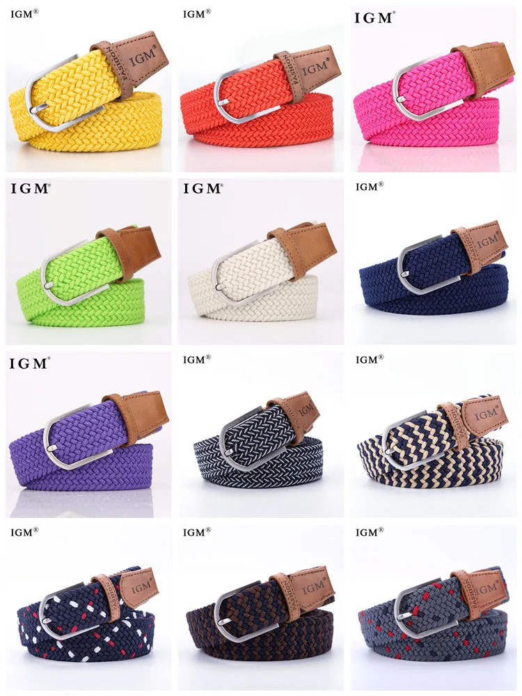 casual mens woven stretch belts