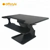 Folding height adjustable sit to stand laptop desk converter