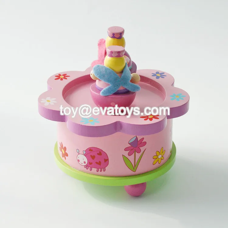 Wooden Music Instrument Carousel Music Box For Gifts And Home