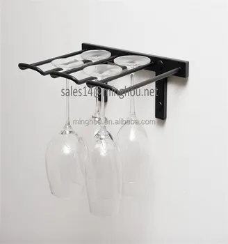 Minghou Under Cabinet Contemporary Stemware Rack Metal Wall