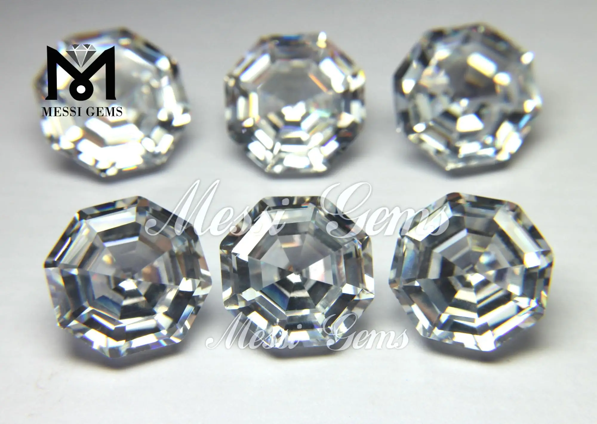 Engrossalg Custom Fancy Shape Equilateral 14x14 White Zircon Price