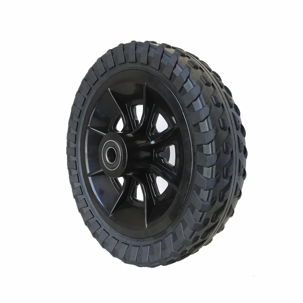 Semi Pneumatic Rubber Plastic Wheel 10 Inch Wheel For Lawn Mower,Lawn