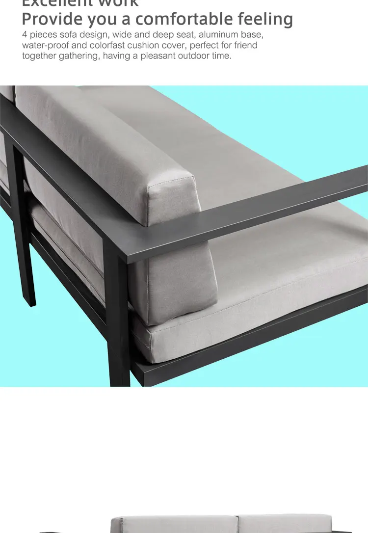 New Design Garden Furniture All Weather Hotel Luxury Modular Aluminum