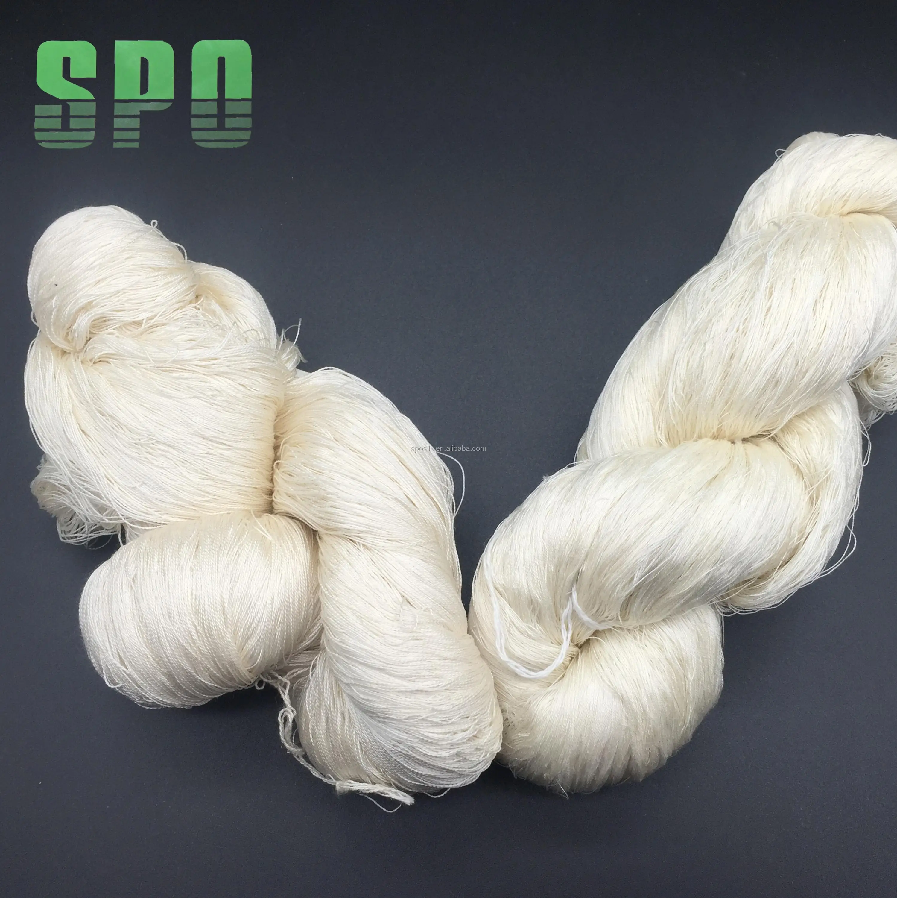 100 Spun Silk Yarn,580 Twists Natural Style Raw Silk Yarn Hank,100