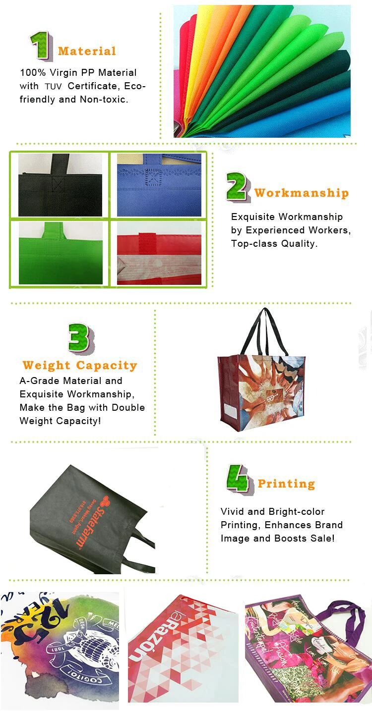cheap shopping D-cut non-woven bags