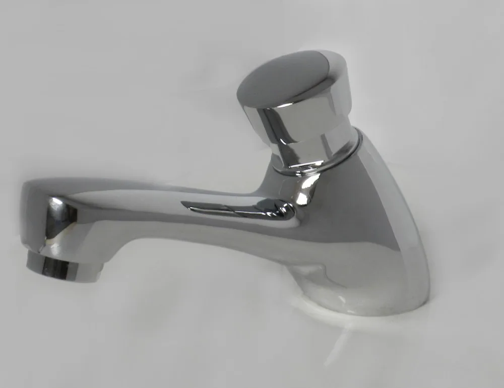 Self Closing Brass Lavatory Tap Public Washing Hand Tap Watersaving