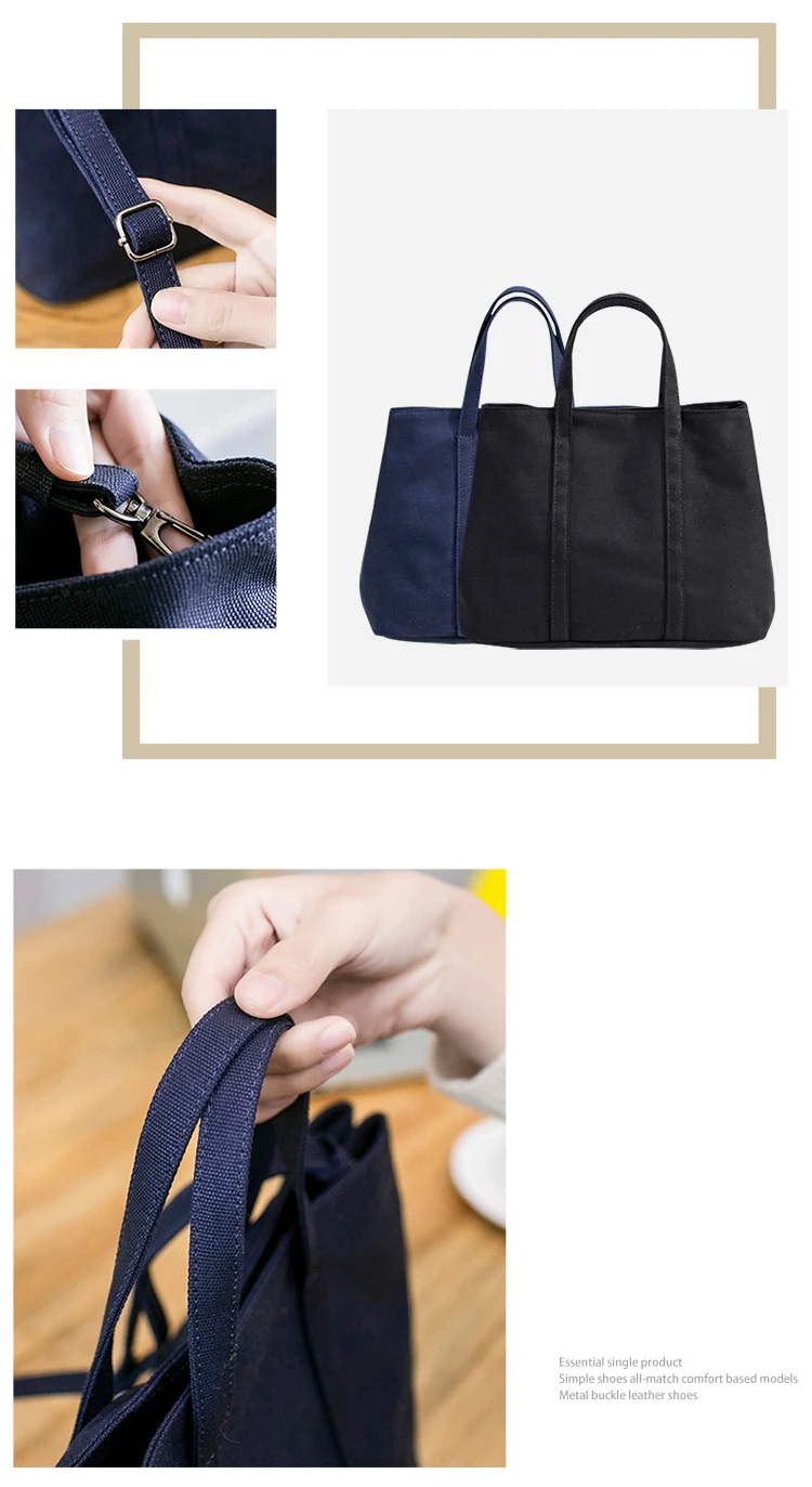 Wholesale Canvas Tote Bag Waterproof Canvas Brand Modern Women Handbag