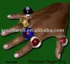 lucite finger Ring with dry mini flower in lucite,available in customized