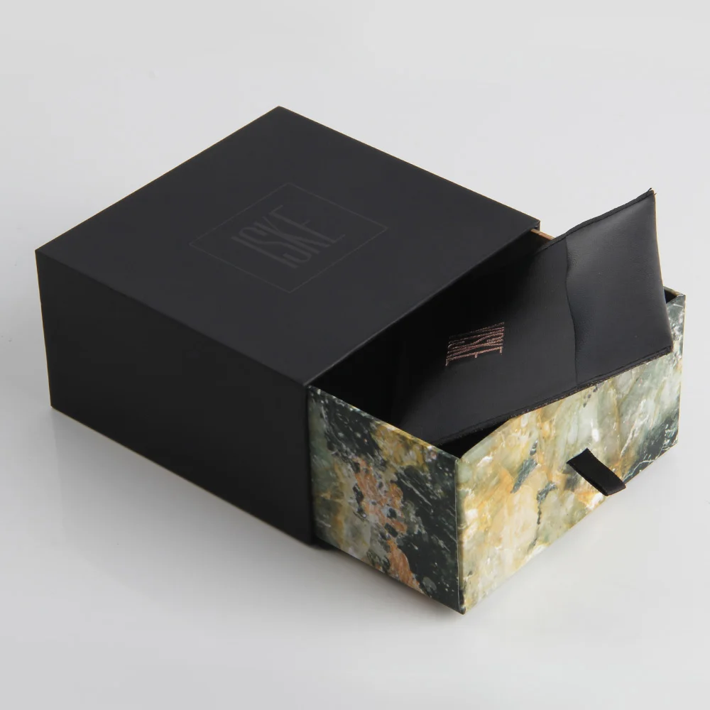 De Lujo De Encargo De Logotipo Cajón/cartera De Papel De Joyería Caja