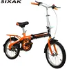 China Supplier 16" inch Folding city bike 6Speed gear Steel frame Student bicycle