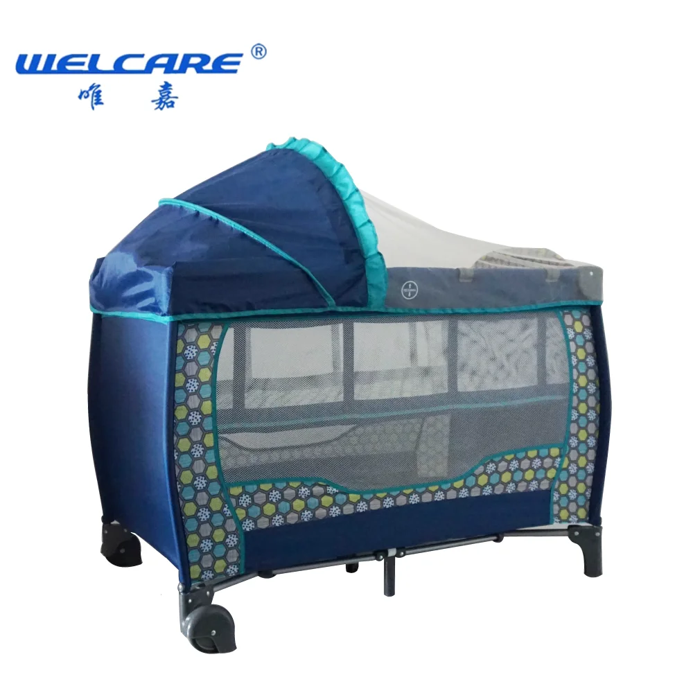 Foldable Luxury Baby Playpen With Half Canopy & Second Layer Buy Baby Playpen,Luxury Palypen