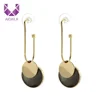 2019 AIDAILA New Fashion Oval Hoop Drop Earring Shell Dangle Geometric Stud Earring Jewelry for Women