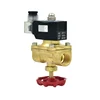 2 way Air gas copper solenoid valve with Manual emergency switch G1/2 3/4" inch Normally close Waterproof coil full brass valve