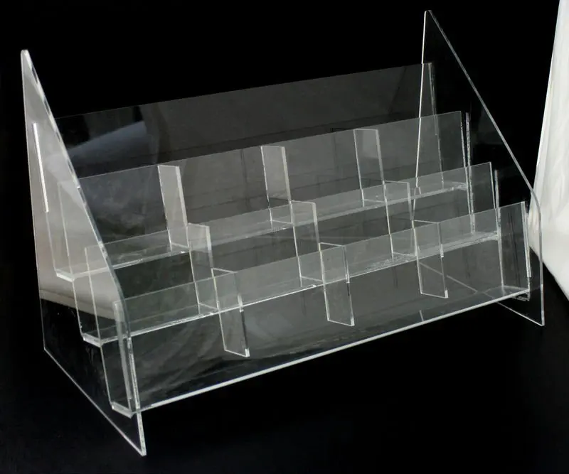 3 Tier 12 Pockets Acrylic Brochure Card Leaflet Display Stand