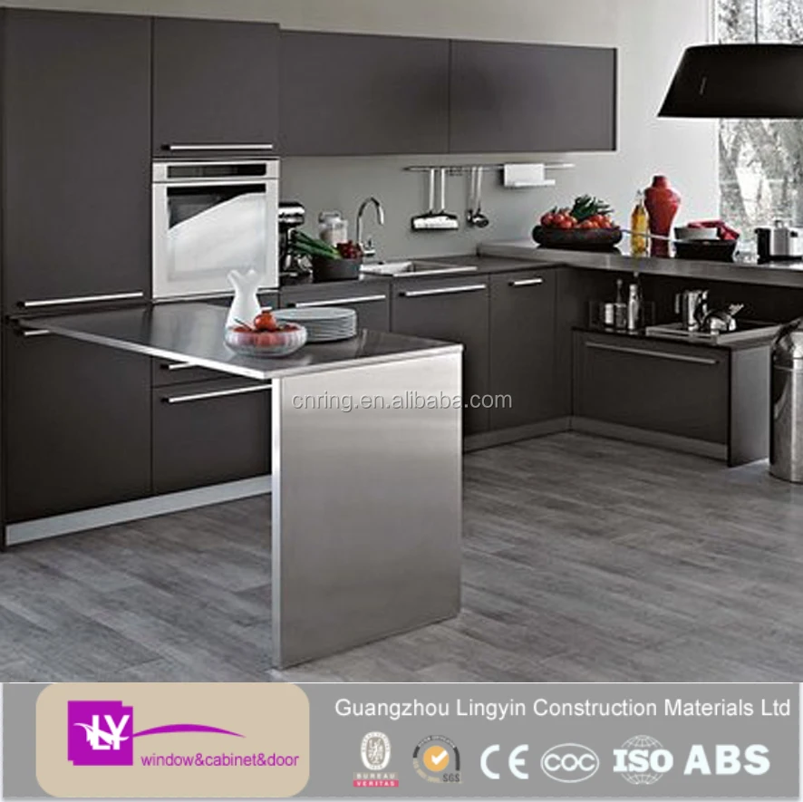 2016 mobili per la casa di fascia alta lucida armadio da cucina ... Design cucina disegno isola