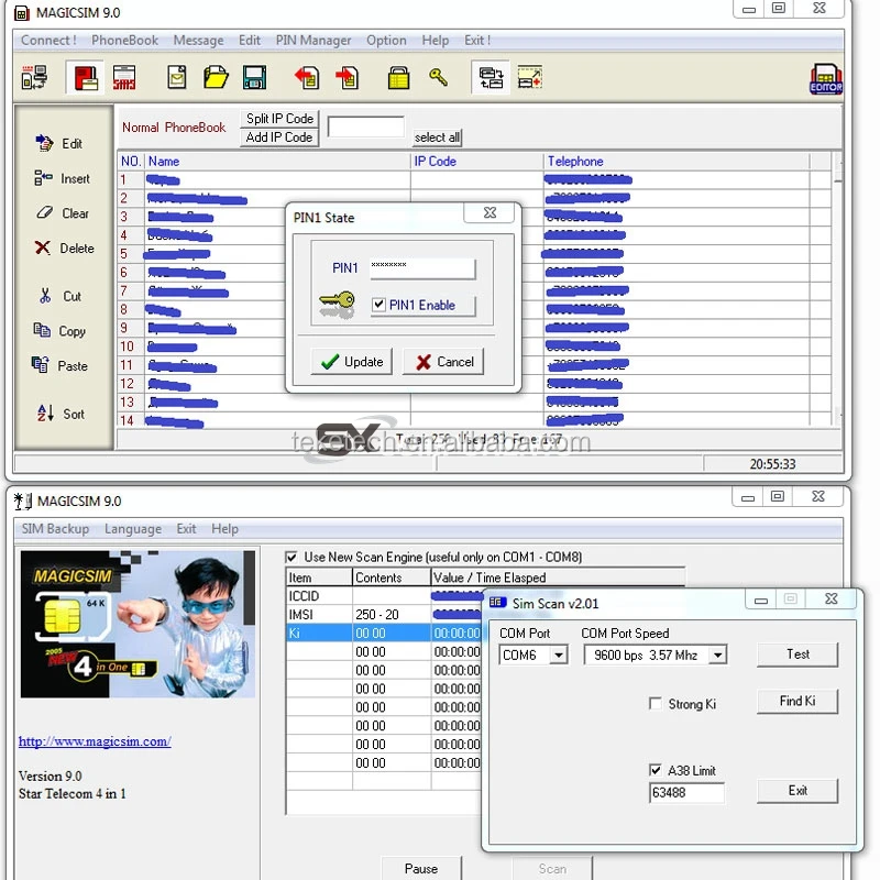 usb sim card reader writer copy cloner backup gsm cdma