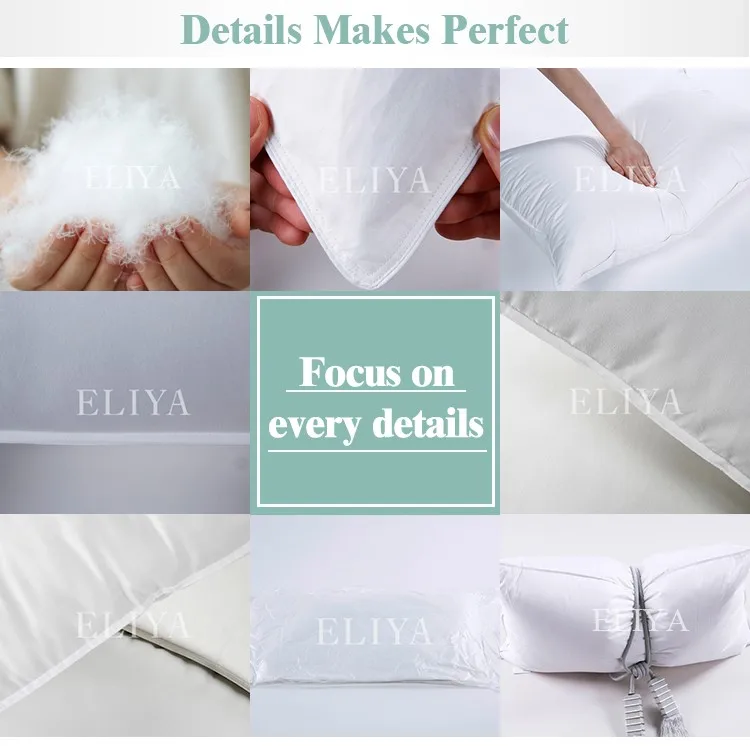 ELIYA five star cheap high quality duck/goose down 5 stars hotel pillow,fashion hotel high soft memory foam pillows