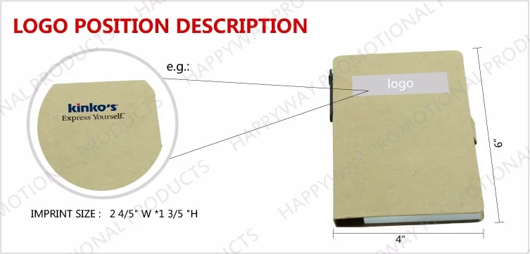 Eco Friendly Sticky Notepad With Pen