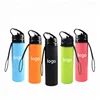 Promotional Bicycle Shaker Water Bottle Foldable Silicone Sport Water Bottle