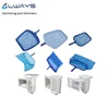 swimming pool aluminum surface floating leaf skimmer rake and PVC wall mount automatic skimmer solar socks basket net for spa