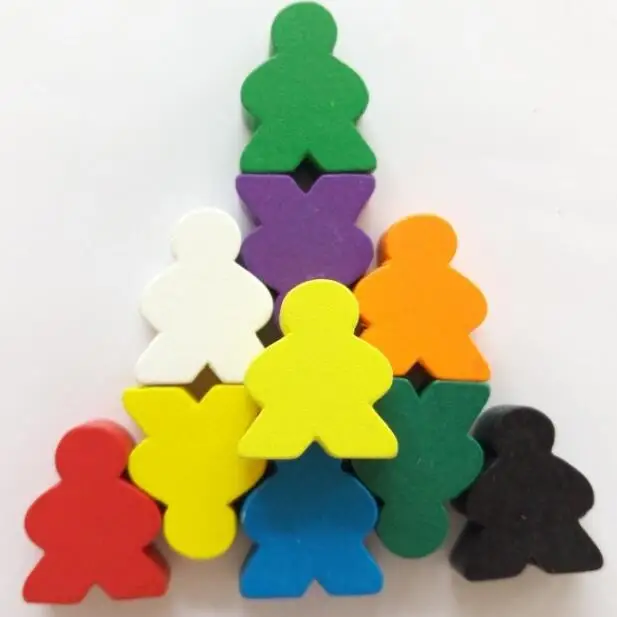 Custom Colorful 24mm Custom Wooden Meeple For Board Game Buy 24mm Wooden Meeple,Custom Wooden