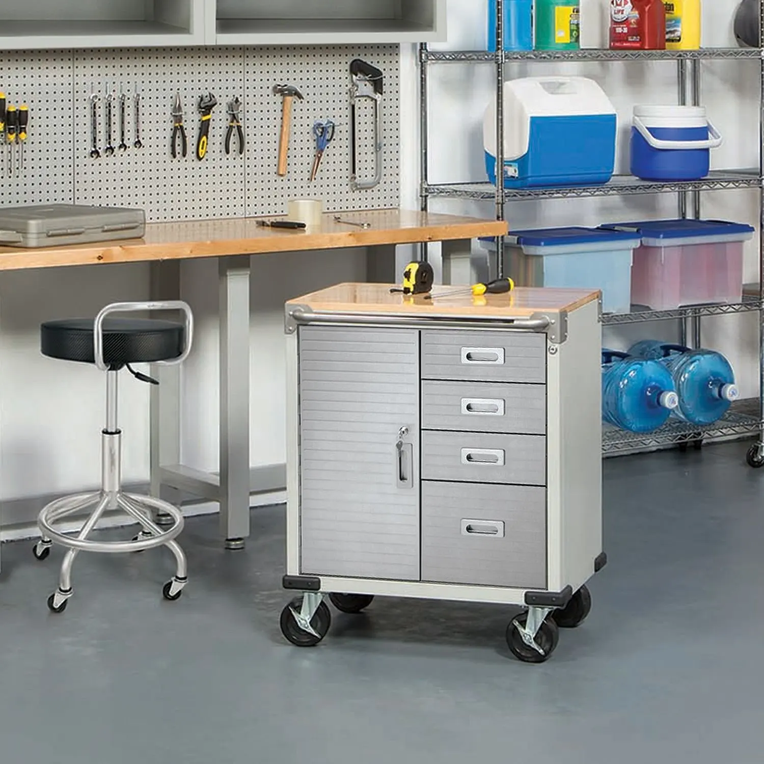 Rolling Storage Cabinet Find Deals On Get Quotations Most Por Super Heavy Duty Stainless Steel 5 Drawer Powder Coated Rust Resistant Rolling Storage Work