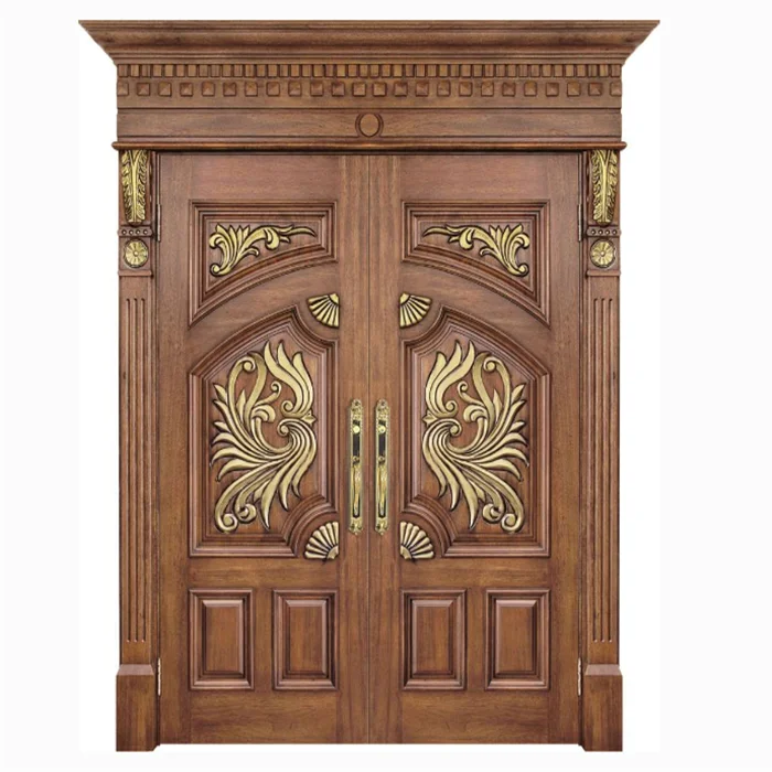 Guangzhou Teak Wood Double Door Design For Luxury Swing 24 Guangzhou Teak Wood Double Door Design For Luxury Swing 24
