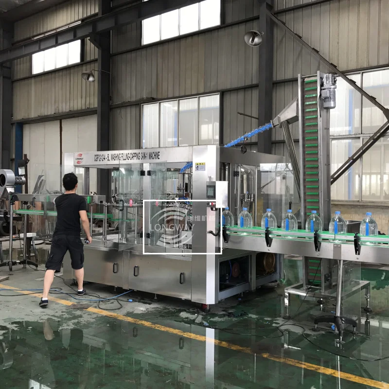 45mm screw cap / 3 in 1 big bottle Monobloc filling machine for Spring Water