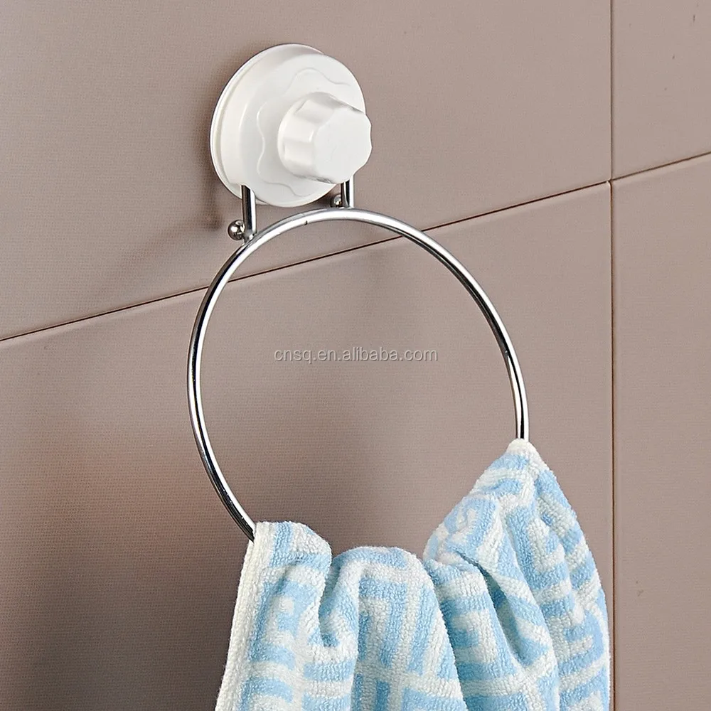 
Online shopping home style suction cup small bathroom hang towel ring 