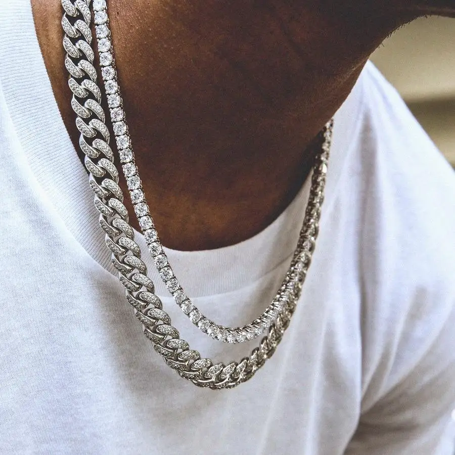 2019 Tennis Chain Gold Filled Mens Long 