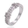 14293 Xuping wholesale luxury women jewelry simple design two layer shaped finger ring