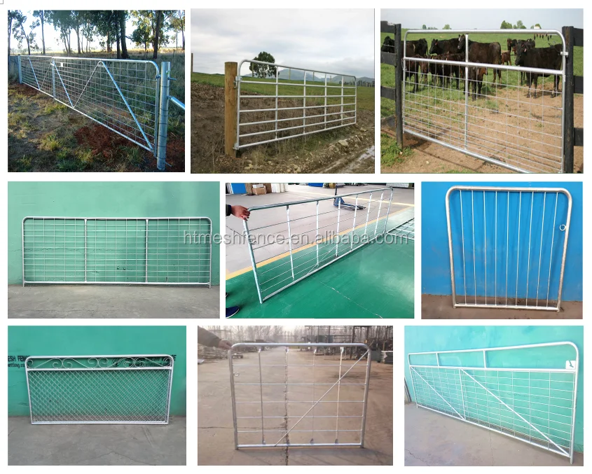 Haotian Heavy Duty Galvanised Farm Gate With Fully Welded Pipe Frames(vertical/n/v Bracing