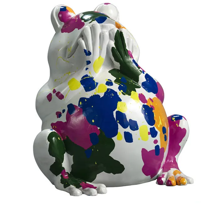 colorful frog statue