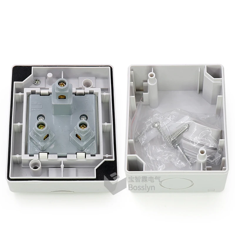 Single 13a Outdoor Uk Weatherproof Scokert Bathroom Waterproof Socket ...